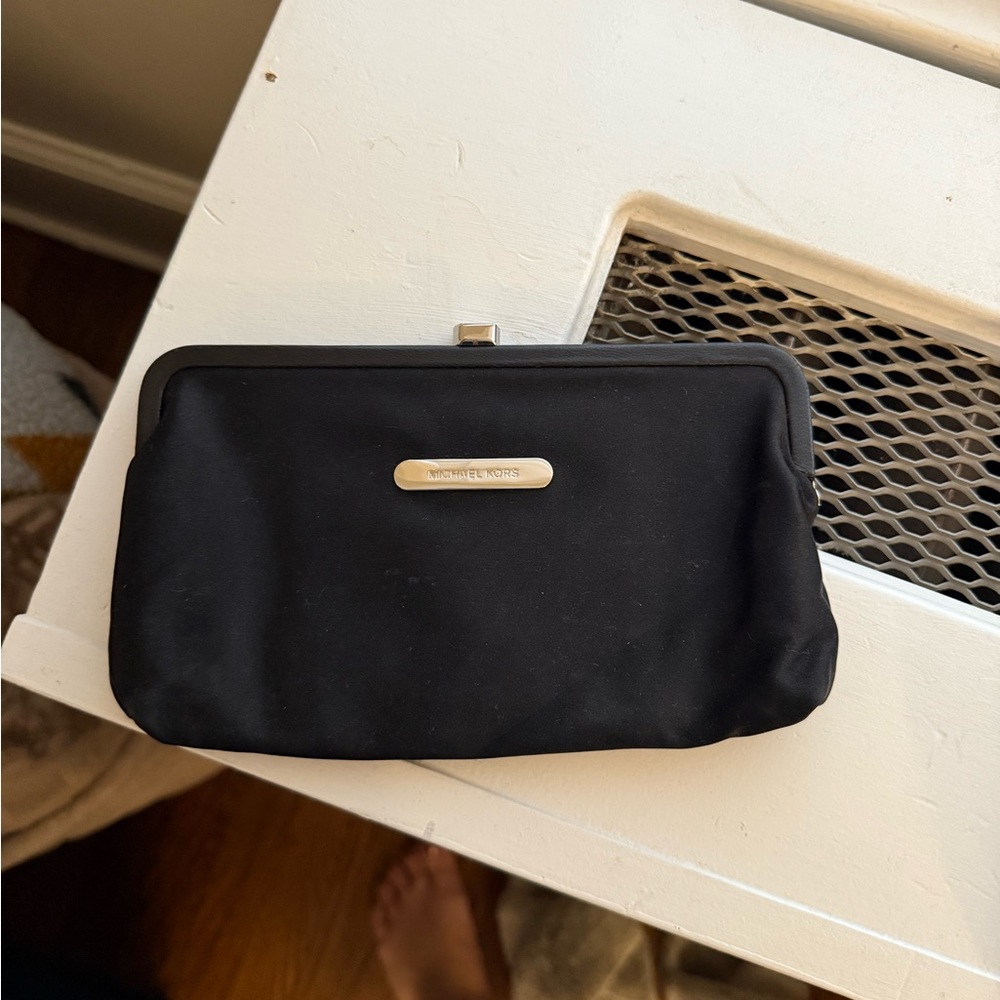 Michael Kors Black Satin Clutch
